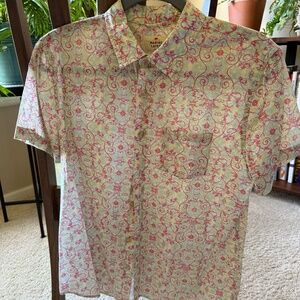 Shortsleeved Marine Layer Button Down Floral Shirt. Worn Once.